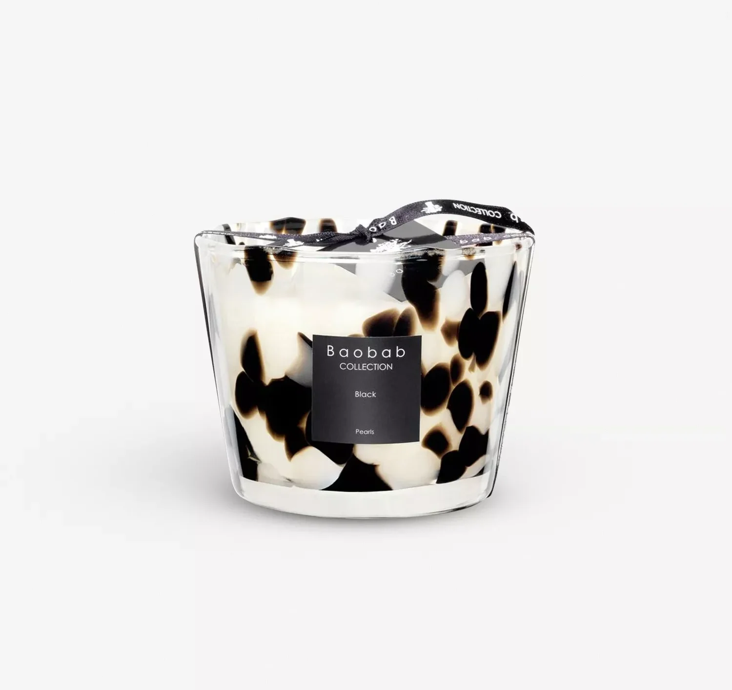 Baobab Collection Black Pearls Candle - Luxury Scented Candle with Decorative Glass