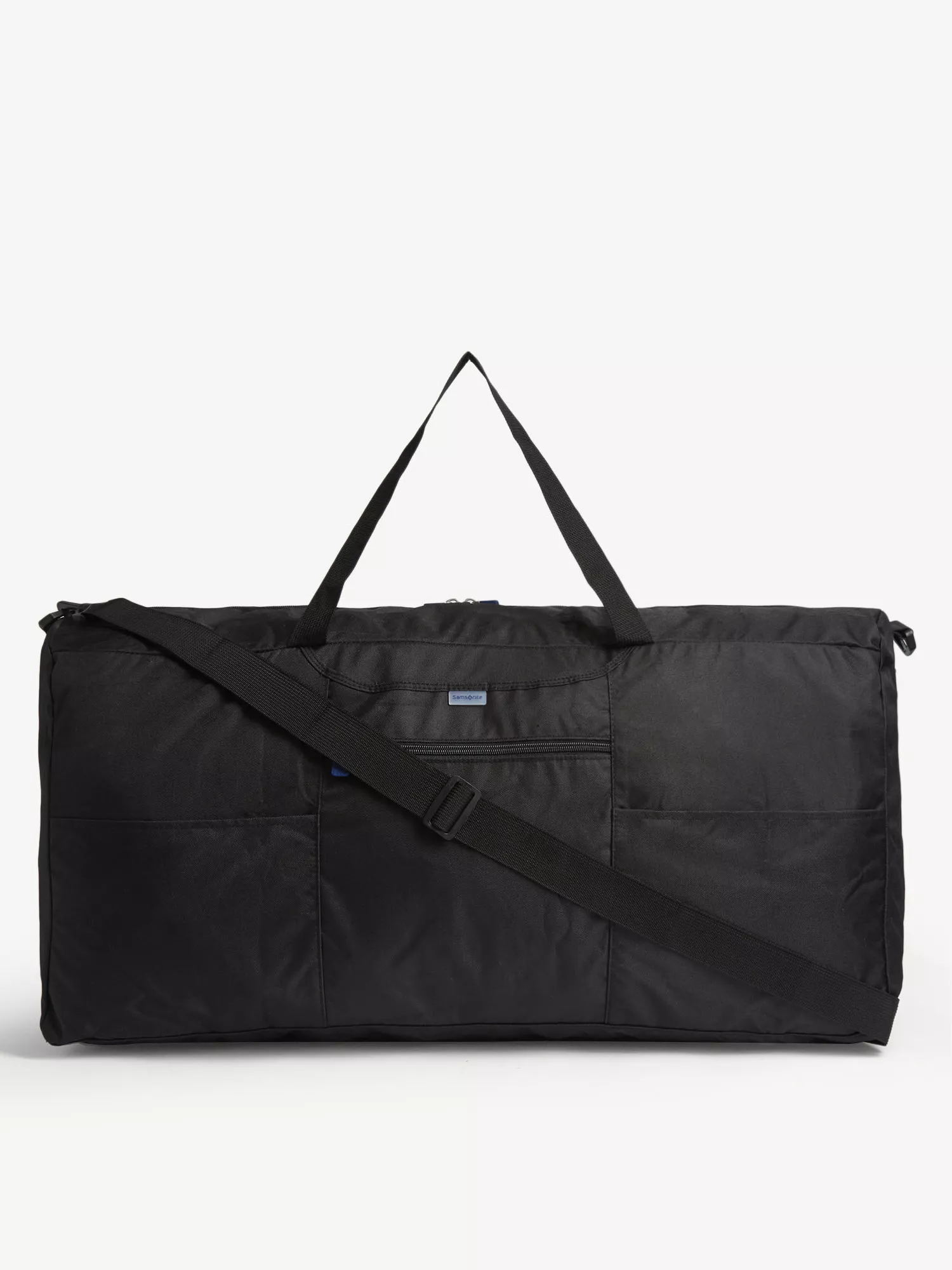 Black Duffel Bag with Shoulder Strap - Spacious Travel and Gym Bag