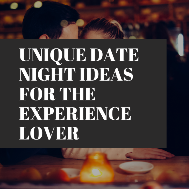 Banner image for blog post on unique date night ideas, featuring a romantic couple with a warm candlelight ambiance